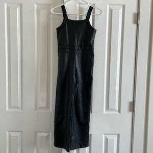 Abercrombie Kids (Girls) Black Faux Leather Jumpsuit Size 9/10